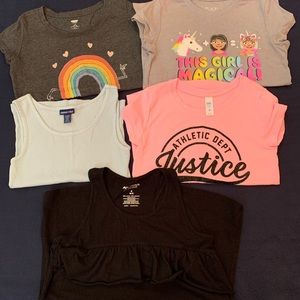 Lot of 5 girls shirts size 10/12